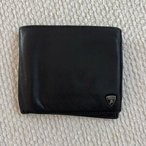 Lamborghini wallet black leather